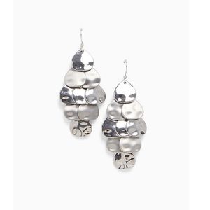 Torrid silver-tone hammered waterfall earrings
